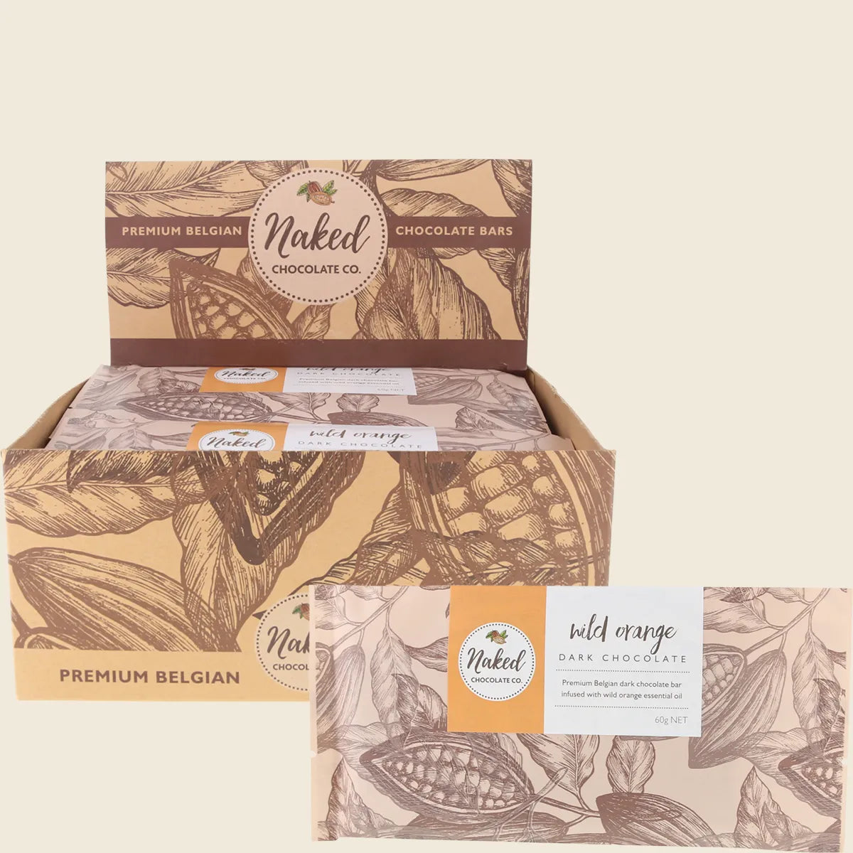 Dark Chocolate Bar Wild Orange 16x60g