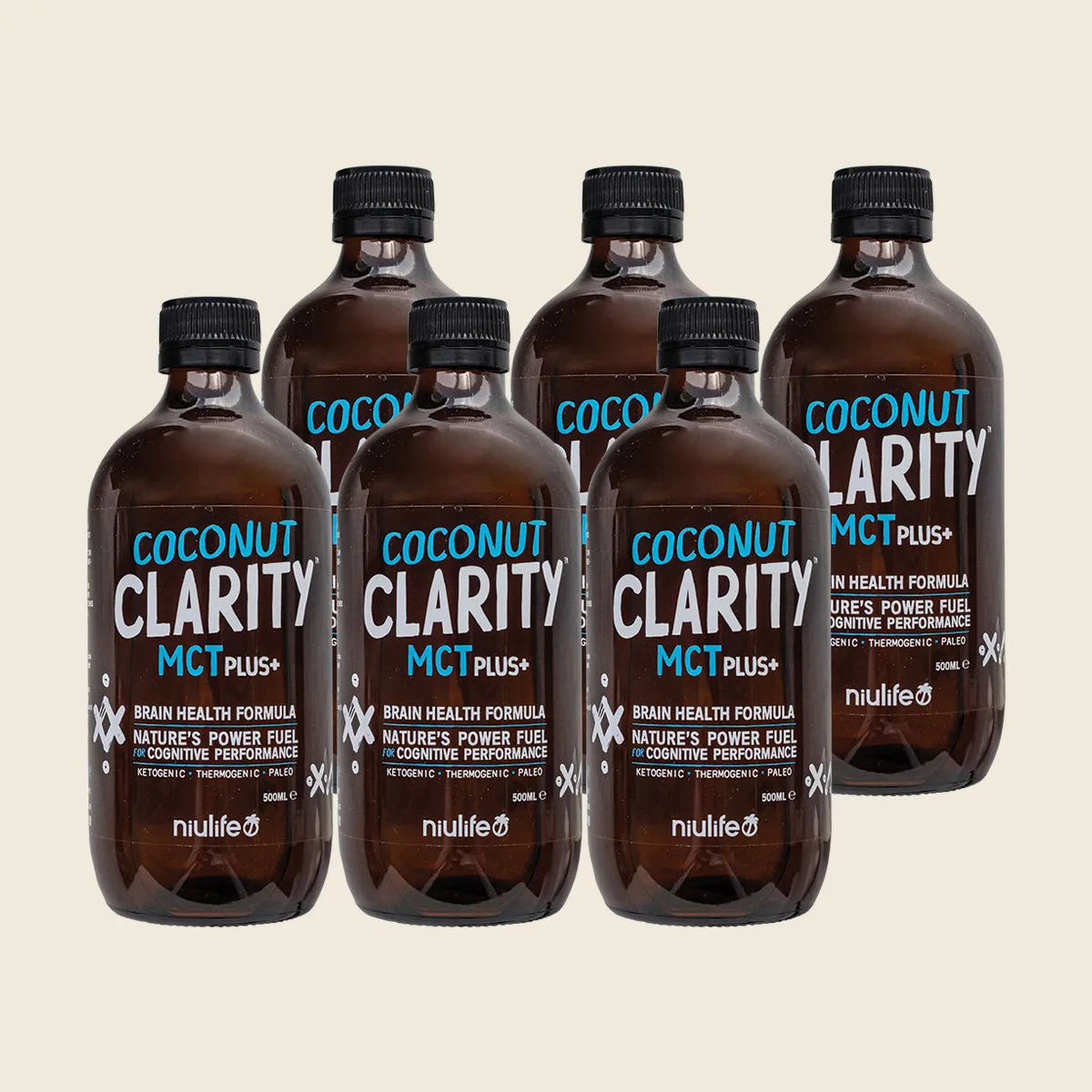 Coconut MCT Plus+ Oil Clarity 6x500ml