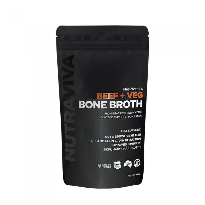 Nutraviva Bone Broth Beef + Veg 100g