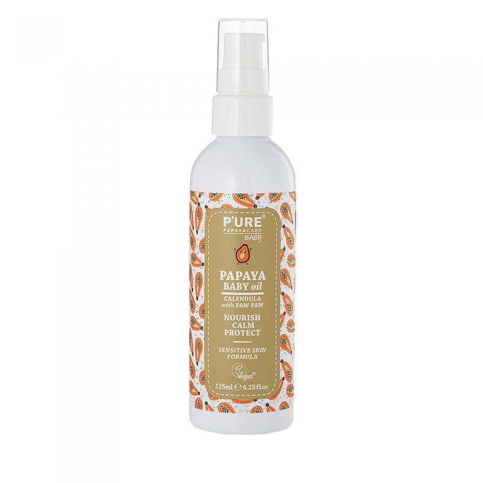 Pure Papayacare Baby Papaya Baby Oil (calendula With Paw Paw) 125g