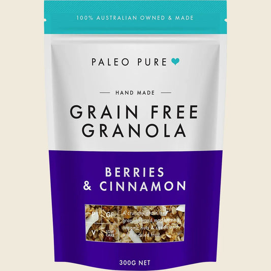 Paleo Pure Grain Free Granola Berries & Cinnamon 300g