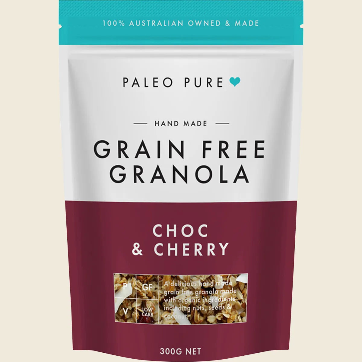 Paleo Pure Grain Free Granola Choc & Cherry 300g