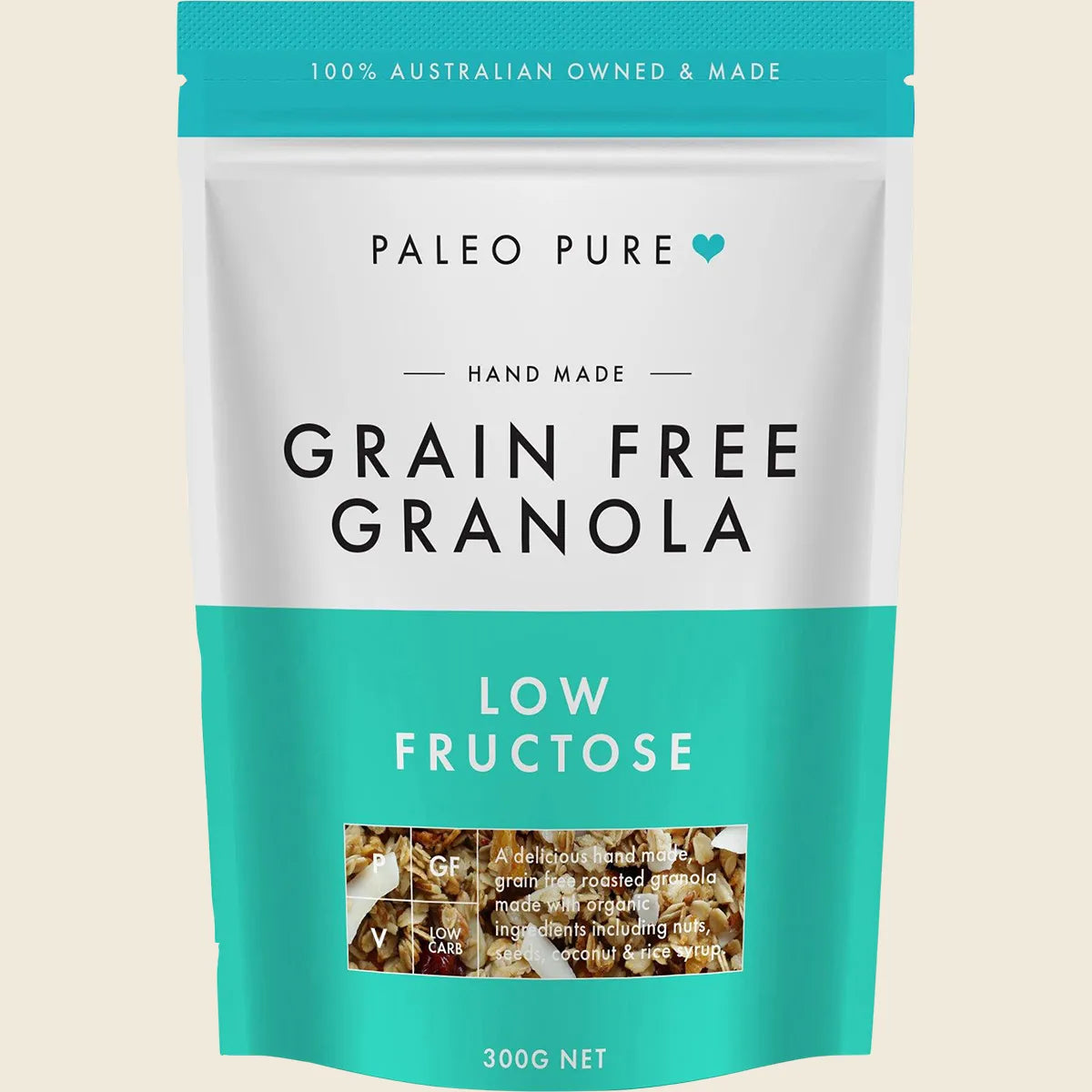 Paleo Pure Grain Free Granola Low Fructose 300g