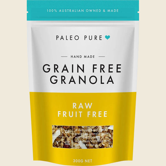 Paleo Pure Grain Free Granola Raw Fruit Free 300g