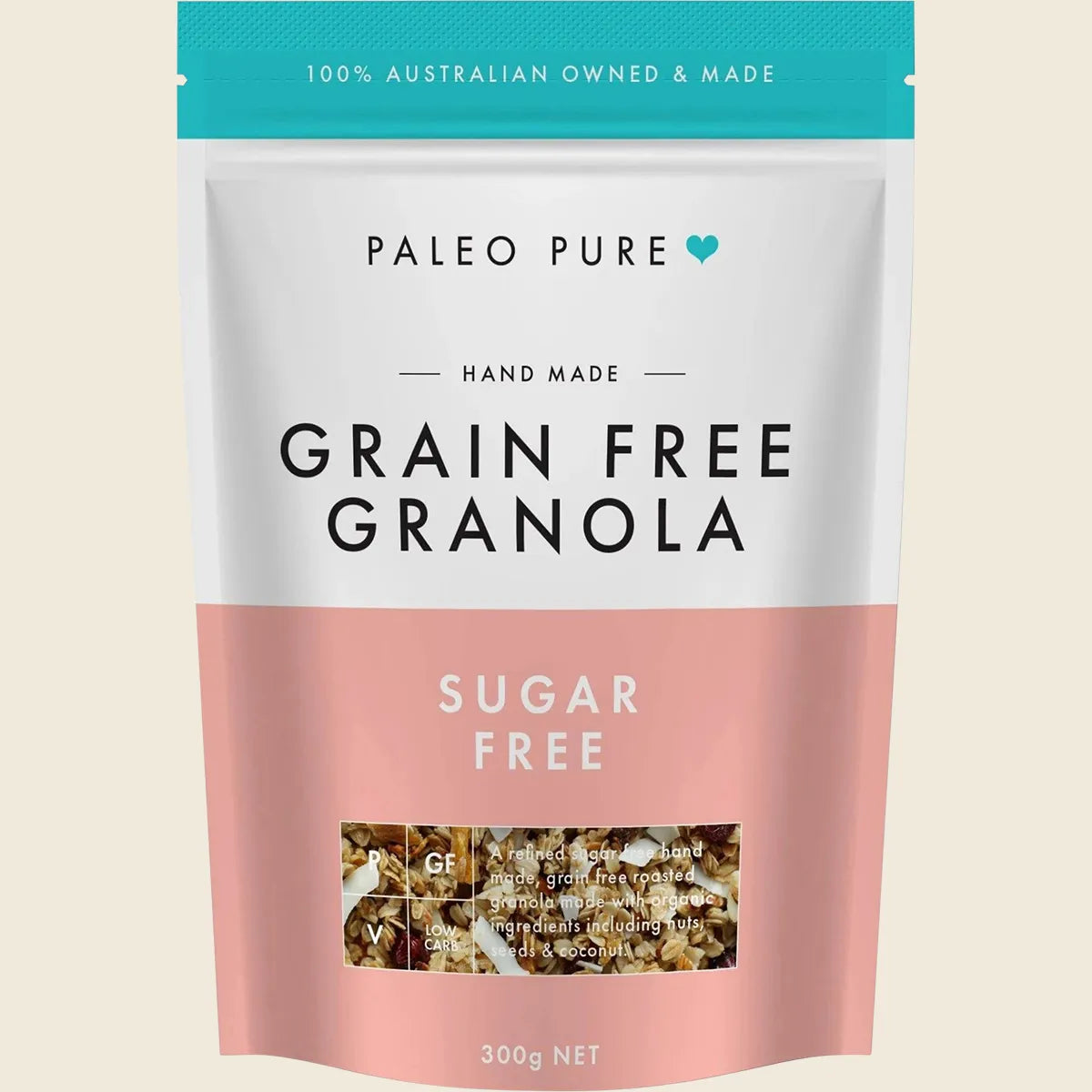 Paleo Pure Grain Free Granola Sugar Free 300g