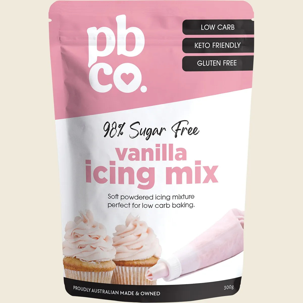 Pbco Vanilla Icing Mix 98% Sugar Free 300g