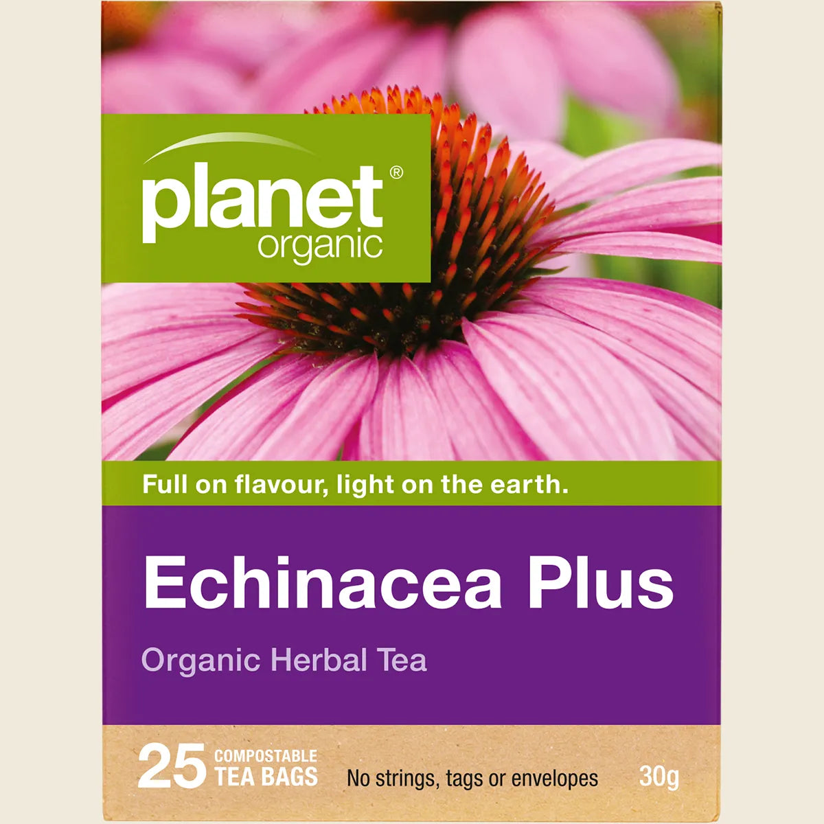 Planet Organic Organic Herbal Tea Echinacea Plus X 25 Tea Bags