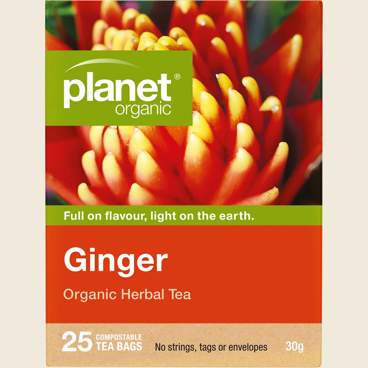Planet Organic Organic Herbal Tea Ginger X 25 Tea Bags