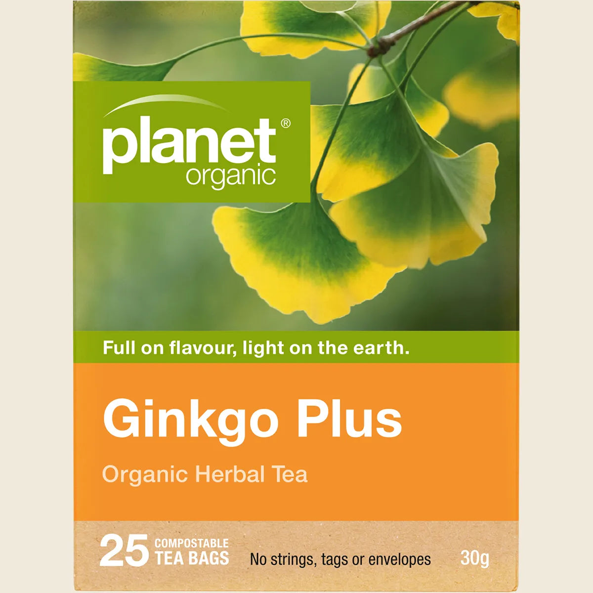 Planet Organic Organic Herbal Tea Ginkgo Plus X 25 Tea Bags
