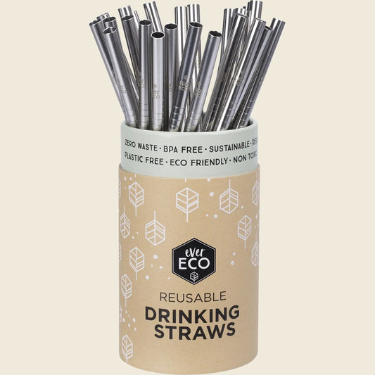 Stainless Steel Straws Straight Counter Display x25