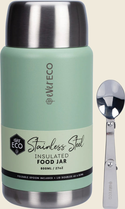 Insulated Stainless Steel Food Jar Sage 800ml
