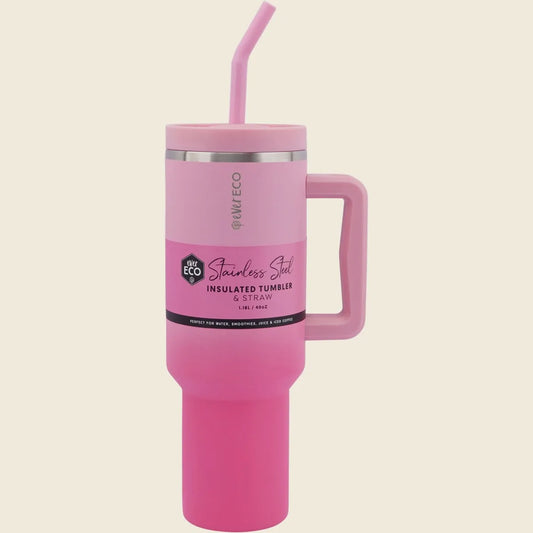 Insulated Tumbler with Handle & Straw Rise 1180ml