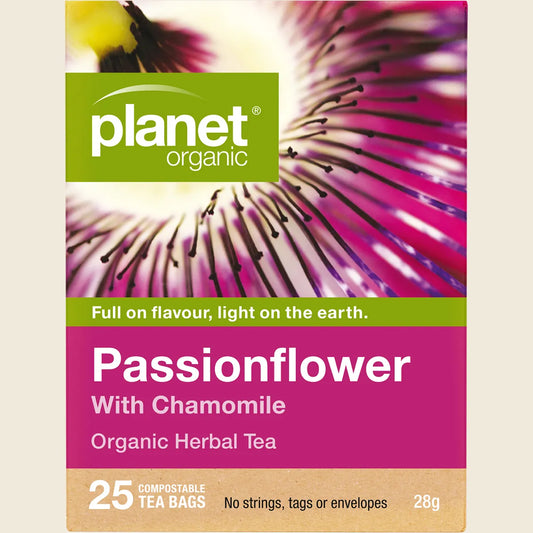 Planet Organic Organic Herbal Tea Passionflower With Chamomile X 25 Tea Bags