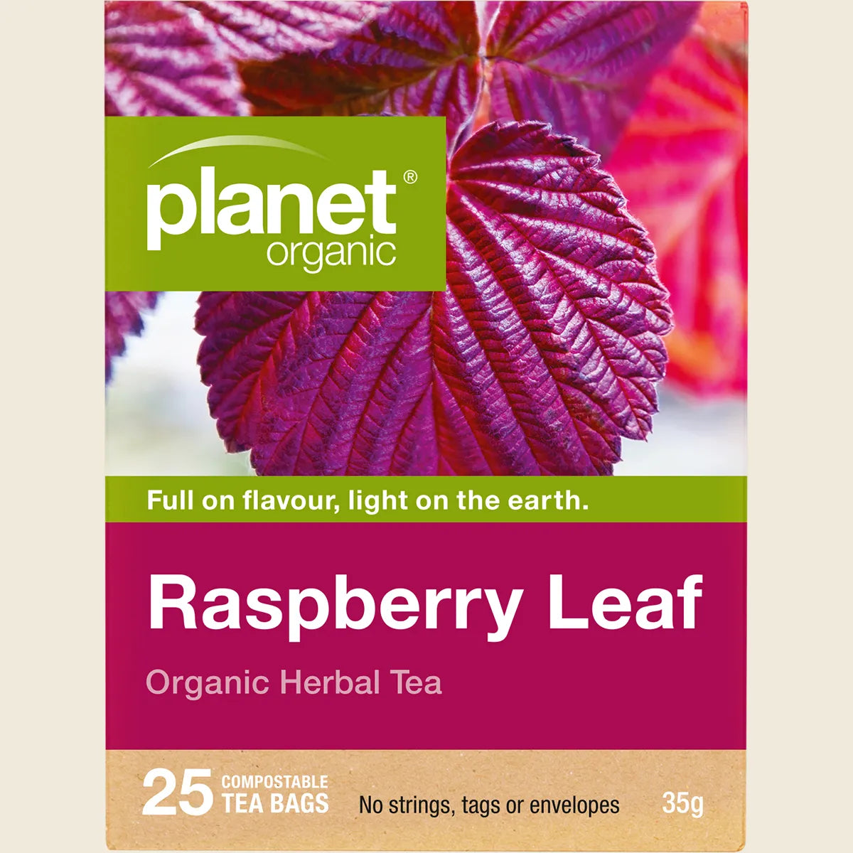 Planet Organic Organic Herbal Tea Raspberry Leaf X 25 Tea Bags