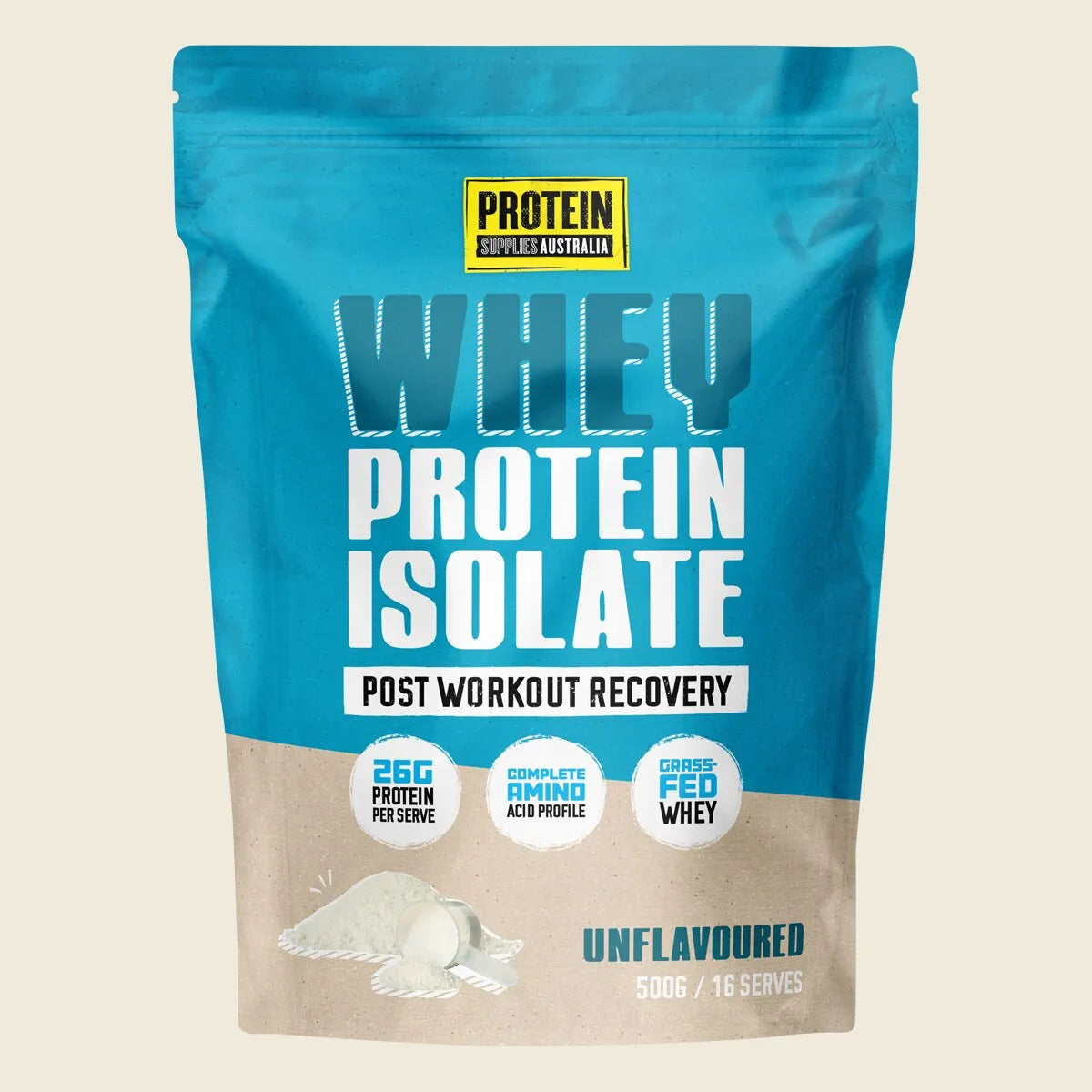 Protein Supplies Australia WPI Whey Protein Isolate Unflavoured 500g