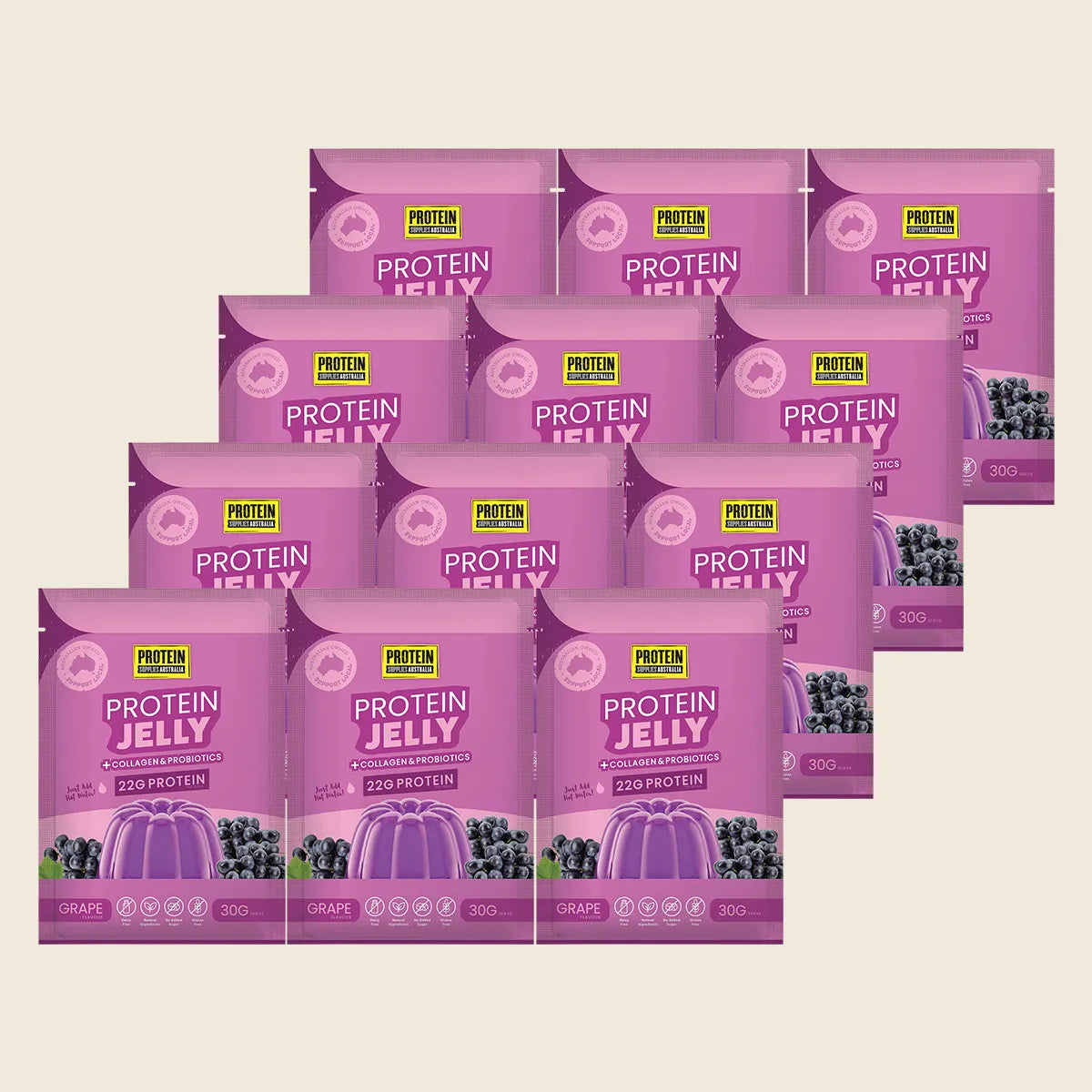 Protein Supplies Protein Jelly Grape 30g X 12 Disp