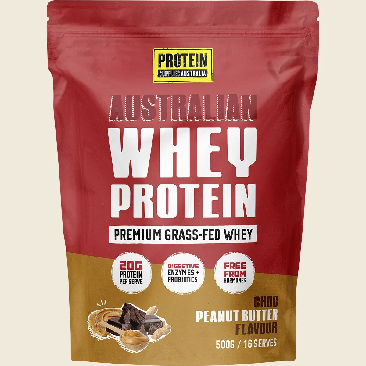 Australian Whey Protein Choc Peanut Butter 1kg