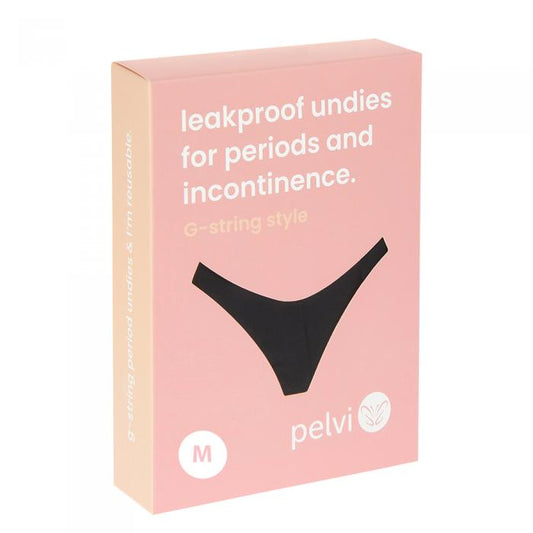Pelvi Leakproof Underwear G-string Black M