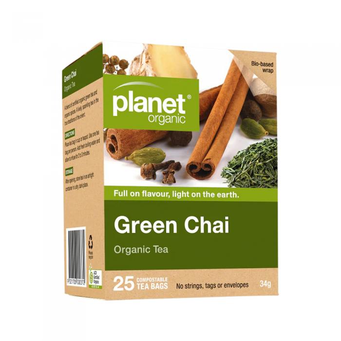 Planet Organic Organic Tea Green Chai X 25 Tea Bags