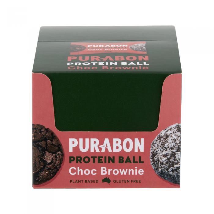Purabon Protein Balls Choc Brownie 43g X 12 Display