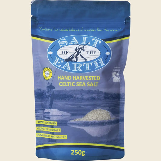 Salt Of The Earth Hand Harvested Celtic Sea Salt Pre-Dried Coarse 250g