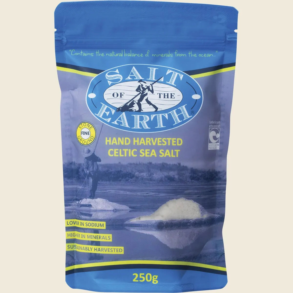 Salt Of The Earth Hand Harvested Celtic Sea Salt Fine 250g
