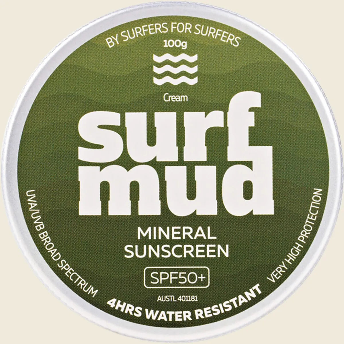 Surfmud Mineral Sunscreen SPF 50+ Tin 100g