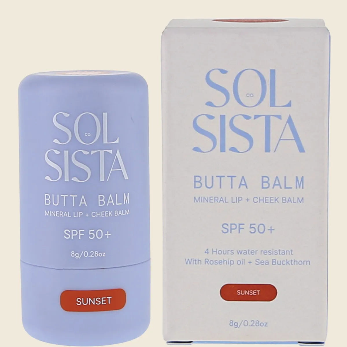 Butta Balm SPF50+ Mineral Lip & Cheek Balm Sunset 8g