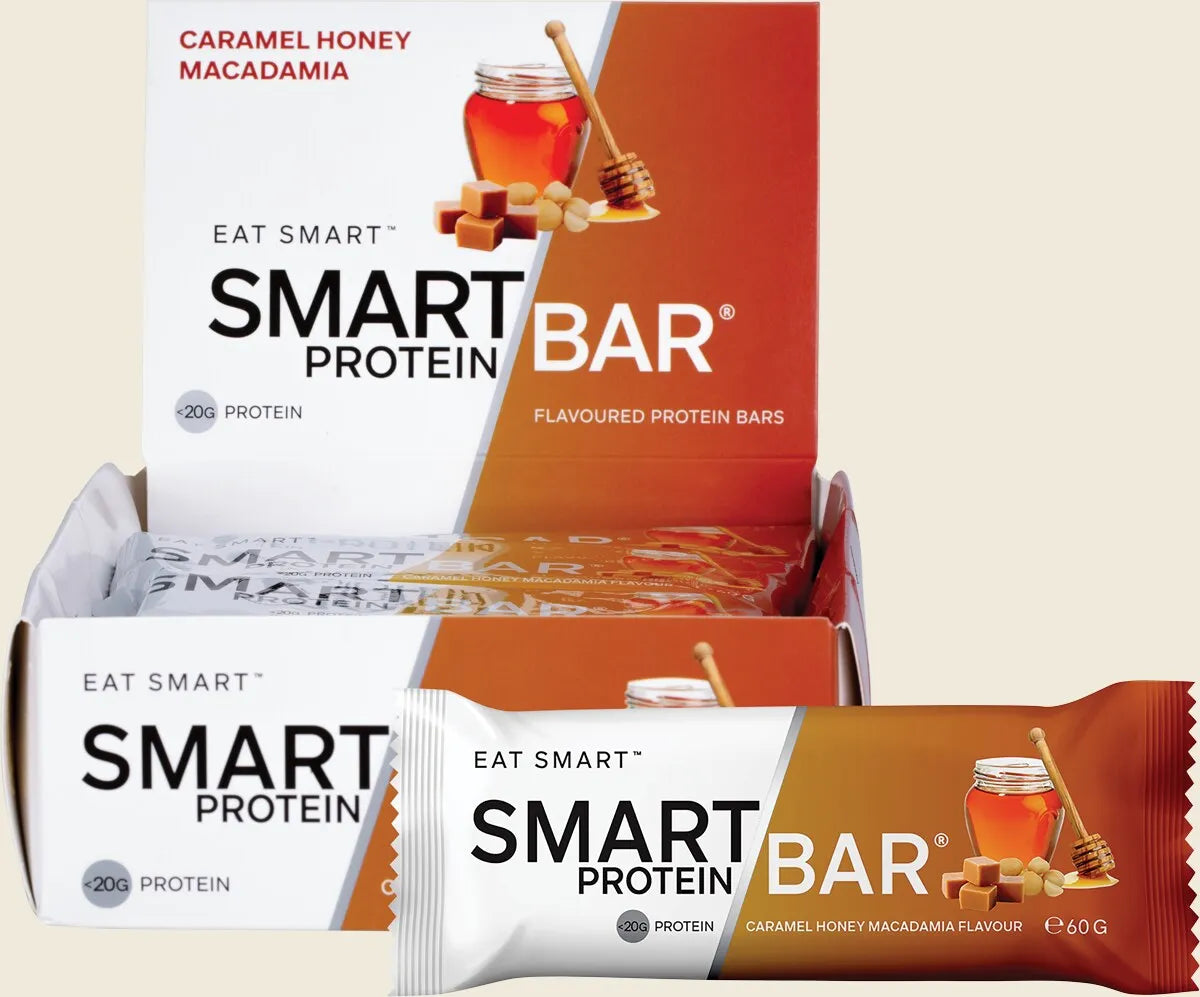 Smart Protein Bar Caramel Honey Macadamia Flavour Protein Bar 12x60g