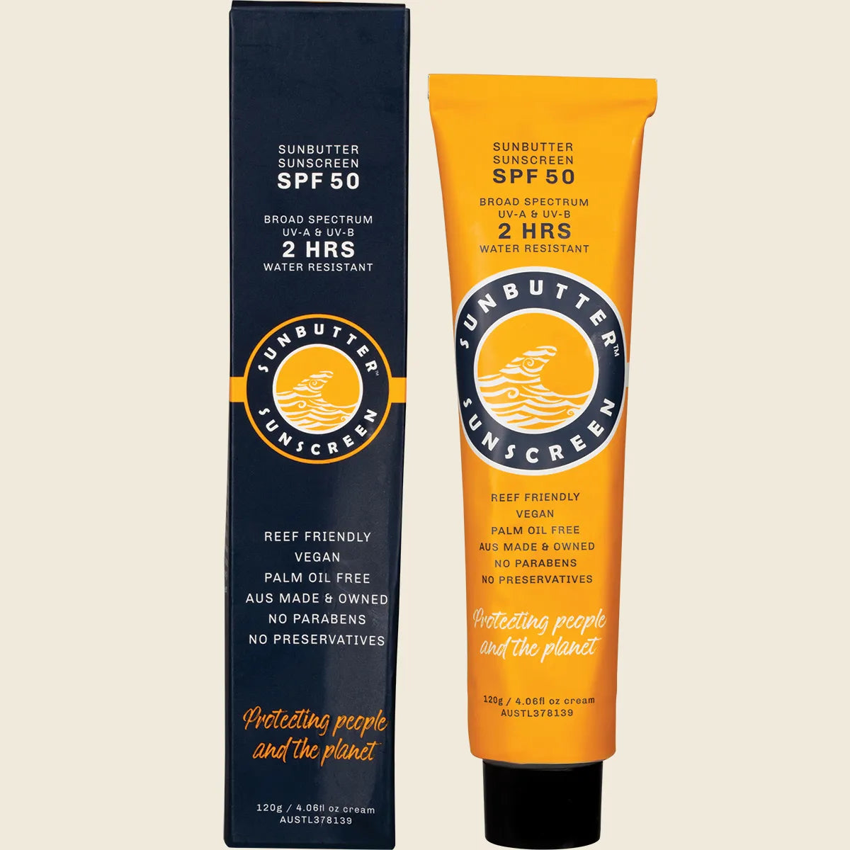 Sunbutter Skincare Sunscreen Spf50 Tube 120g
