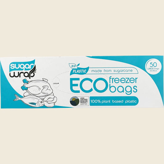 Eco Freezer Bags Made from Sugarcane Large 50pk