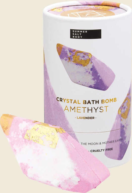 Crystal Bath Bomb Amethyst Lavender 110g