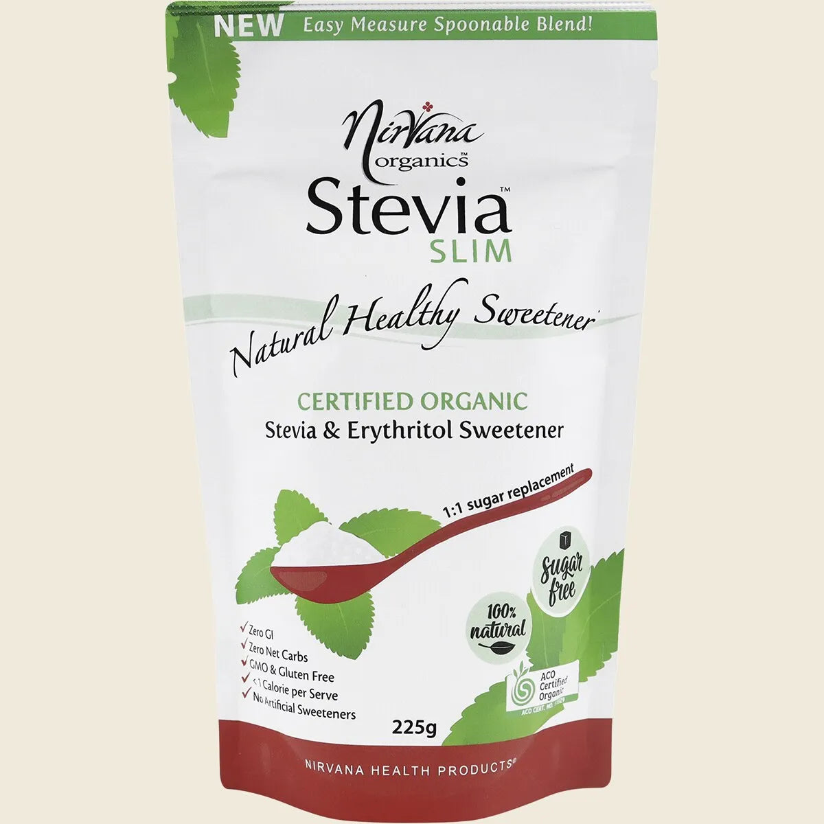 Stevia & Erythritol Sweetener Stevia Slim Spoonable 225g