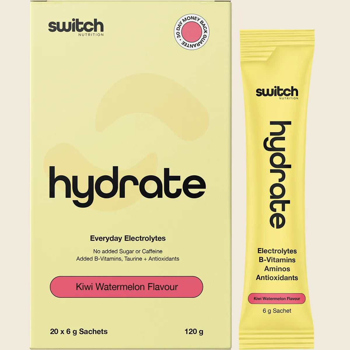 Hydrate Electrolytes No Added Sugar Kiwi Watermelon 20x6g