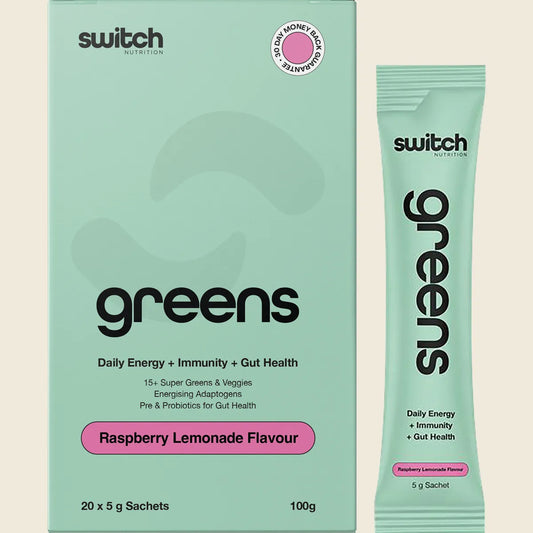 Switch Nutrition Greens Sachets Raspberry Lemonade 20x5g