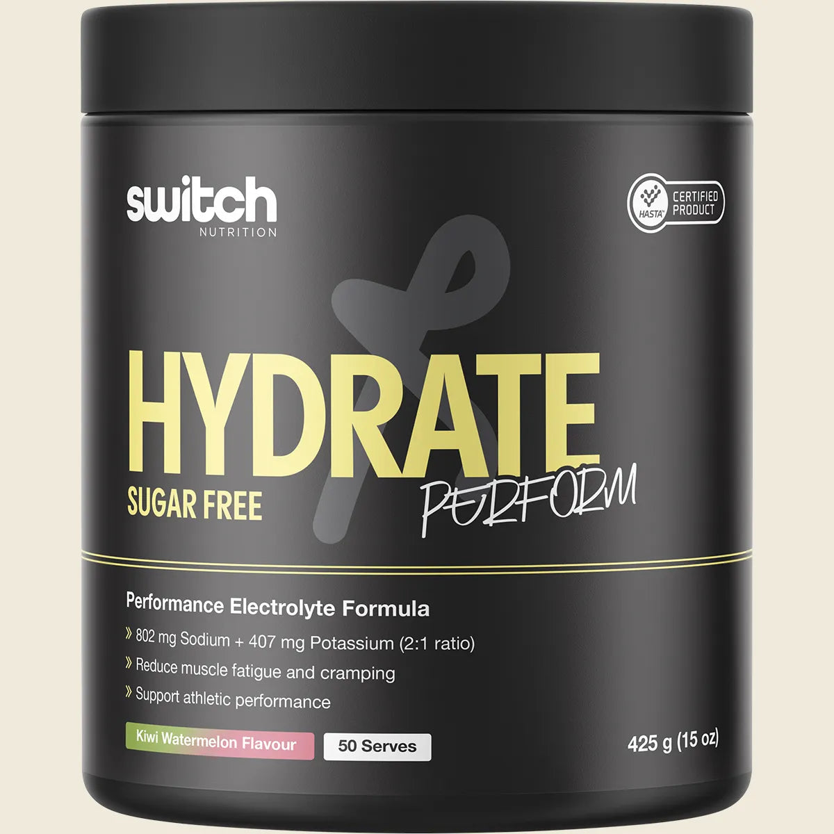 Switch Nutrition Perform Hasta Hydrate Sugar Free Kiwi Watermelon 425g