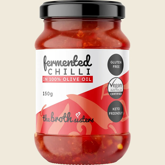 The Broth Sisters Fermented Chilli in 100% Olive Oil 150g
