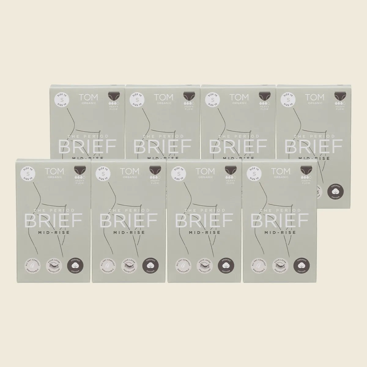 The Period Brief Mid Rise Black Small x8