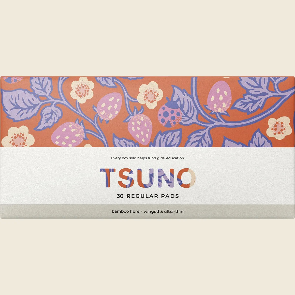 Tsuno Natural Bamboo Pads Regular Winged & Ultra Thin 30pk