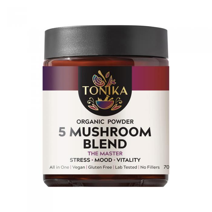Tonika Organic Mushroom Powder 5 Mushroom Blend 90g