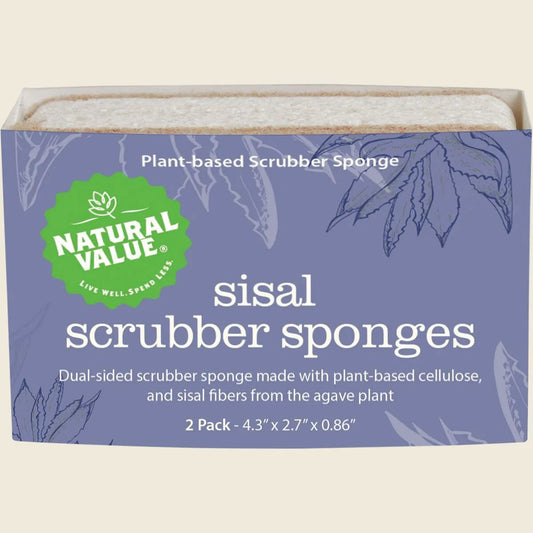 Sisal Scrubber Sponge 2pk