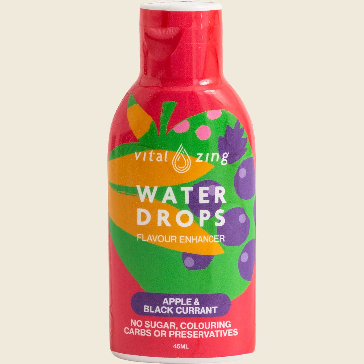 Vital Zing Water Drops (flavour Enhancer With Stevia) Apple & Blackcurrant 45ml