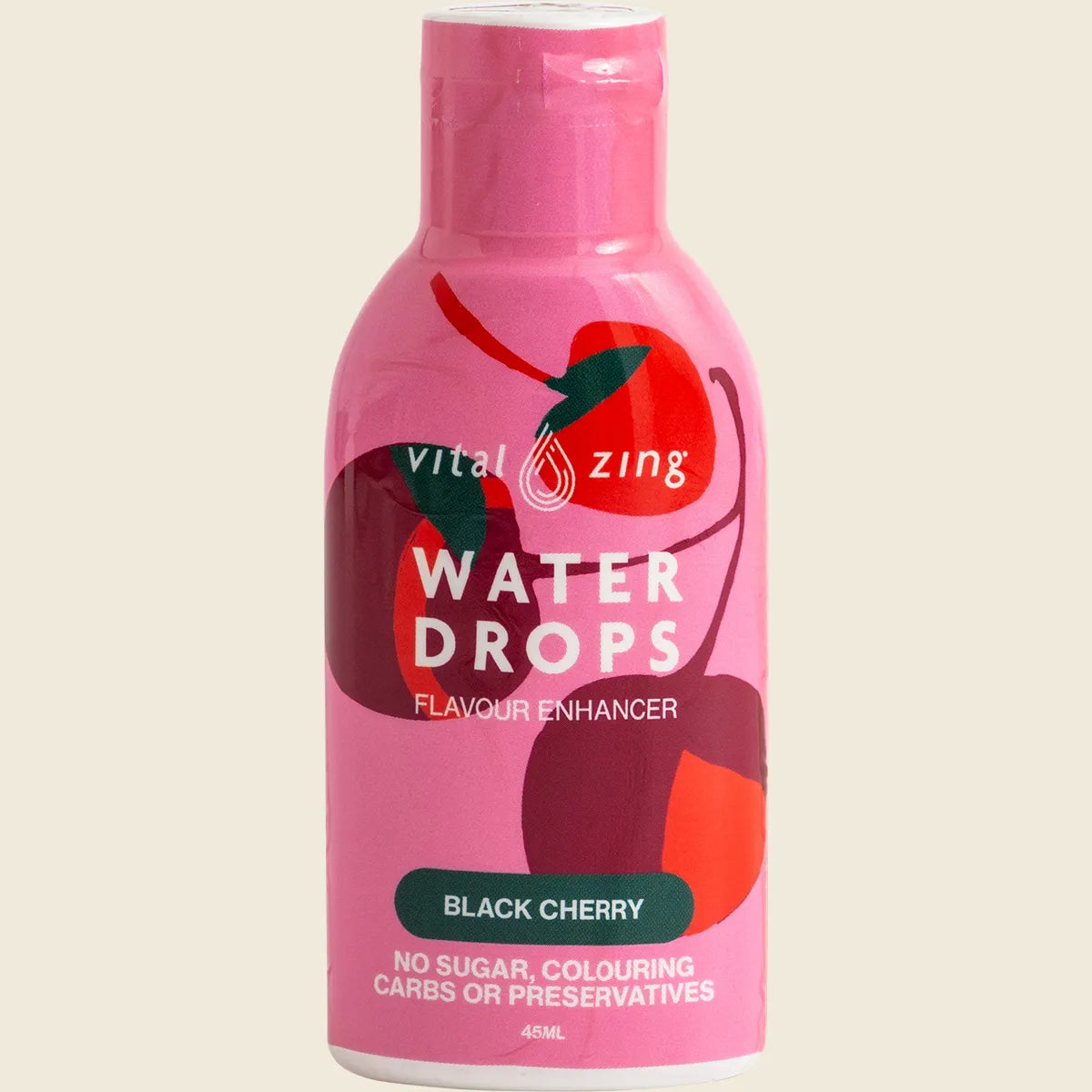 Vital Zing Water Drops (flavour Enhancer With Stevia) Black Cherry 45ml