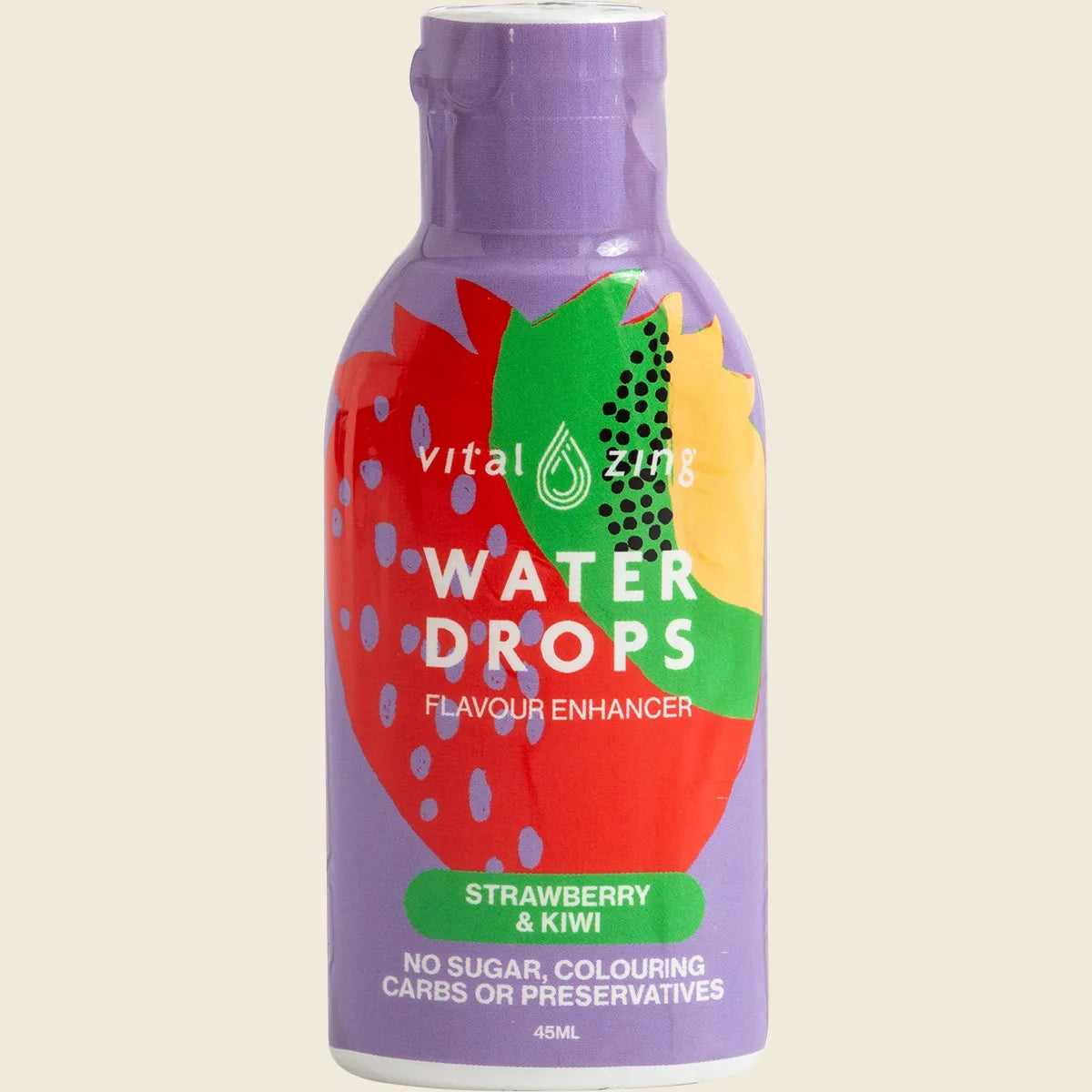 Vital Zing Water Drops (flavour Enhancer With Stevia) Strawberry & Kiwi 45ml