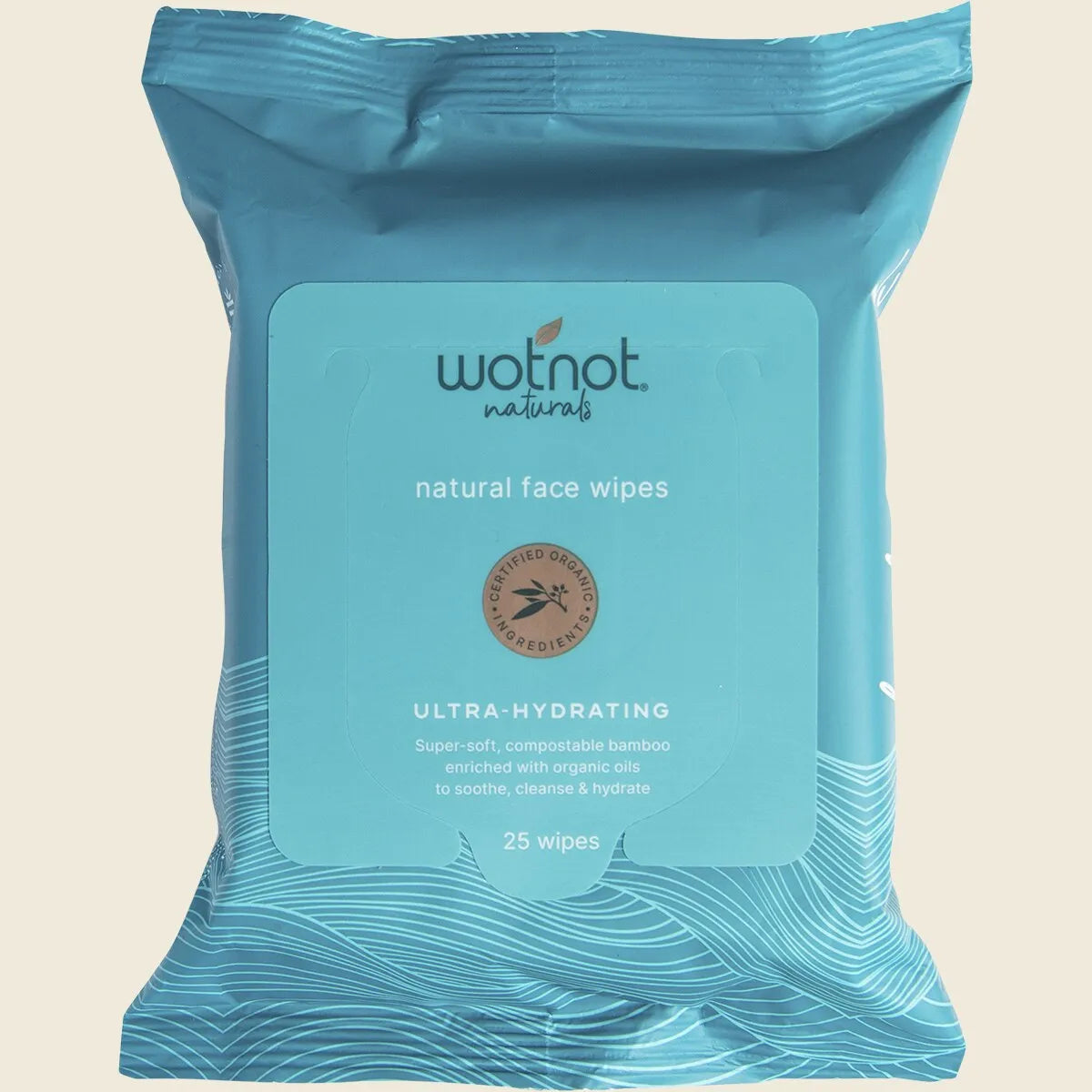 Wotnot Naturals All Natural Face Wipes Ultra-hydrating X 25 Pack