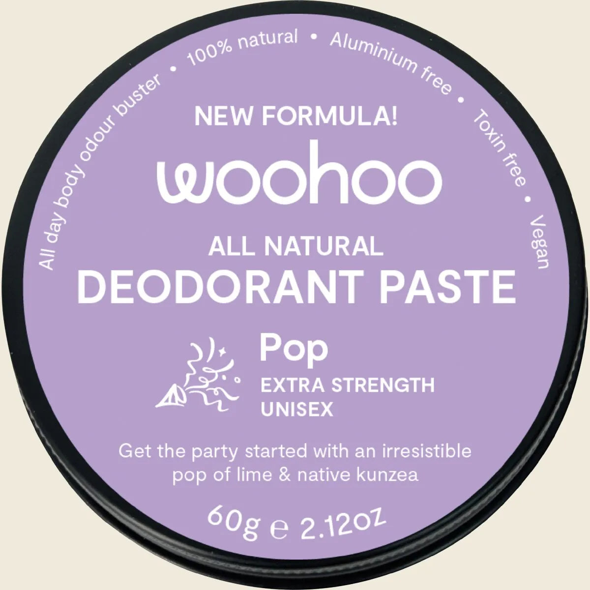 Woohoo Deodorant Paste Pop (extra Strength) Tin 60g
