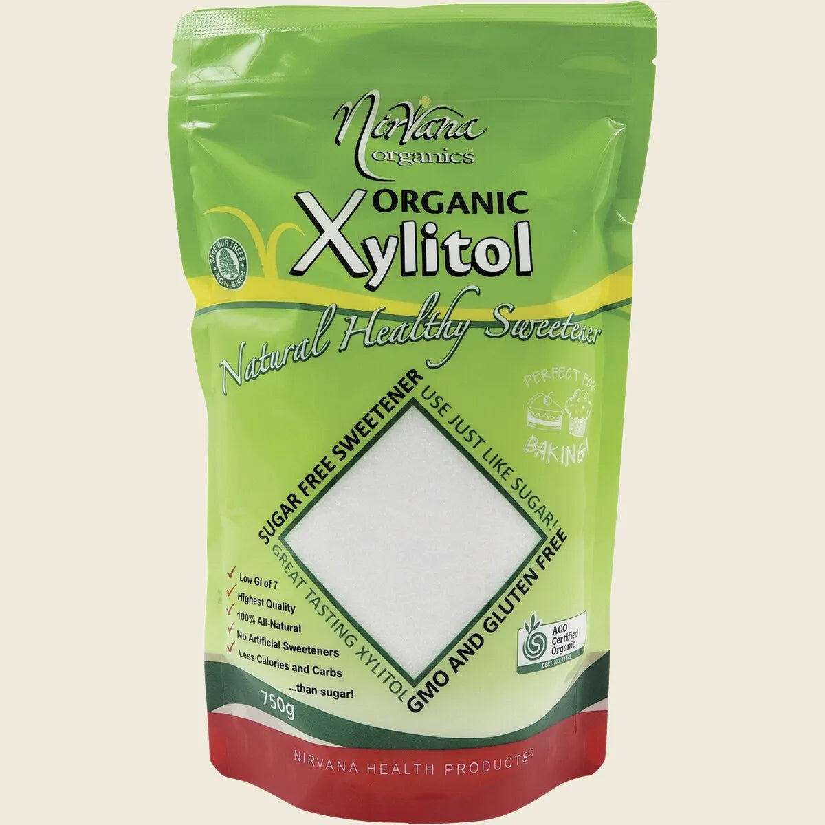 Nirvana Organics Xylitol Certified Organic 750g