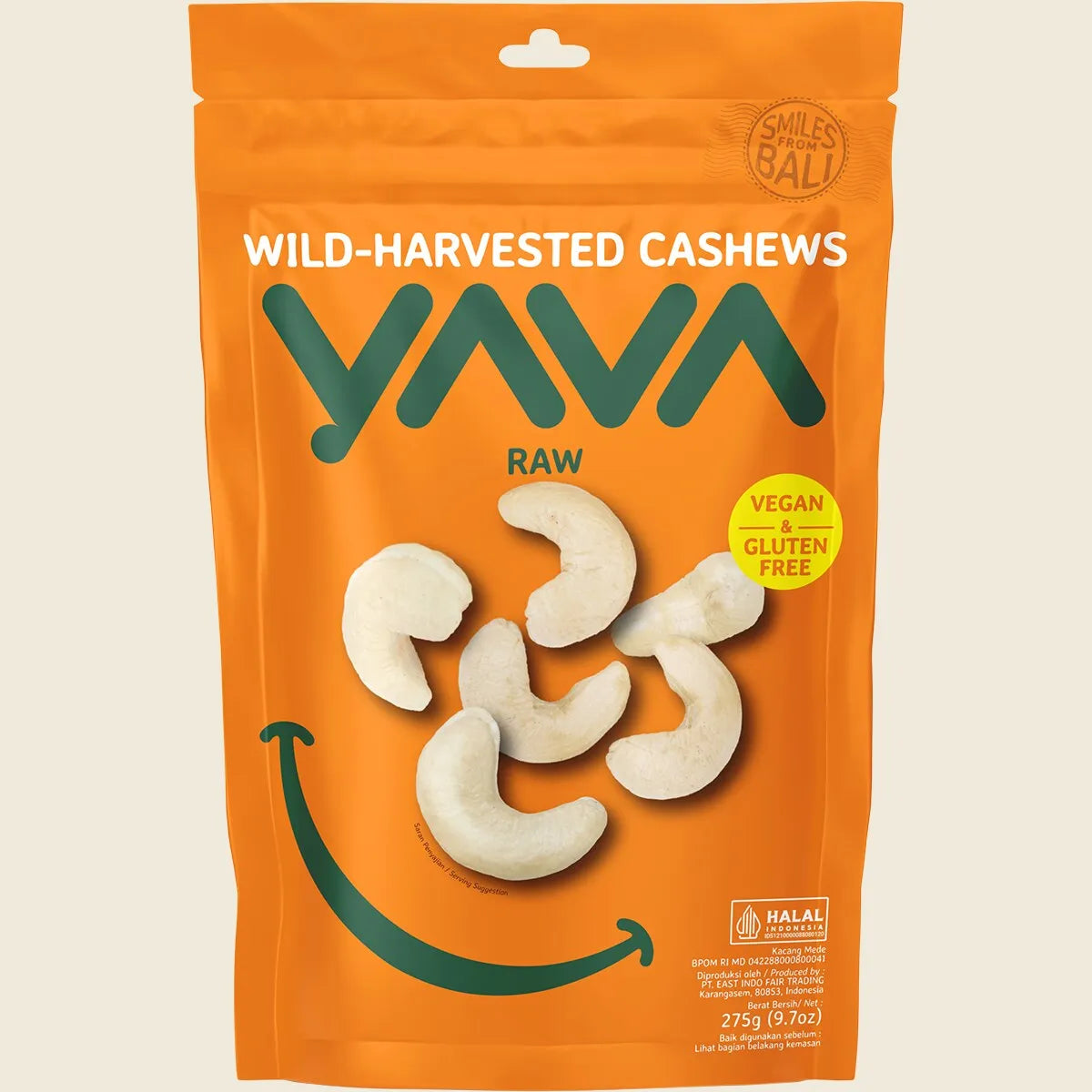 Yava Wild-Harvested Cashews Raw 275g