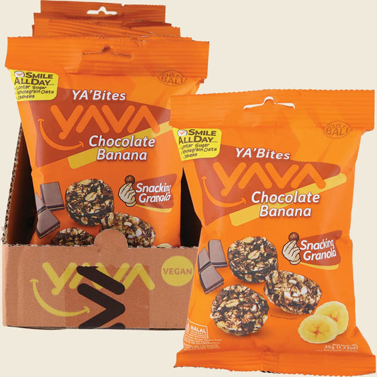 Yava YA'Bites Granola Snack Chocolate Banana 8x35g